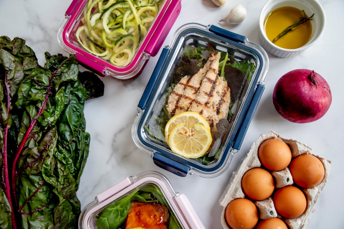 Protein-rich healthy meal preparation
